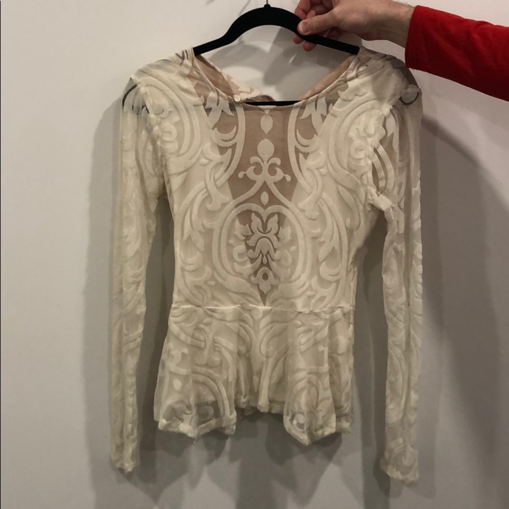 BCBG sheer top